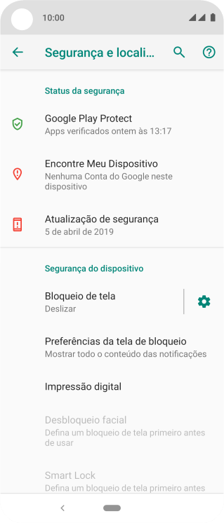 Pressione Impressão digital. Pressione Impressão digital.