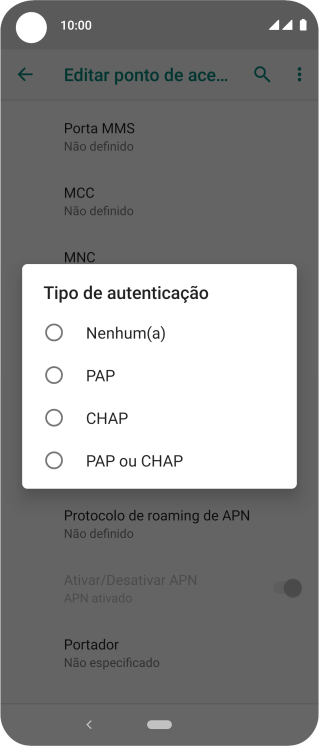 Pressione PAP ou CHAP. Pressione PAP ou CHAP.