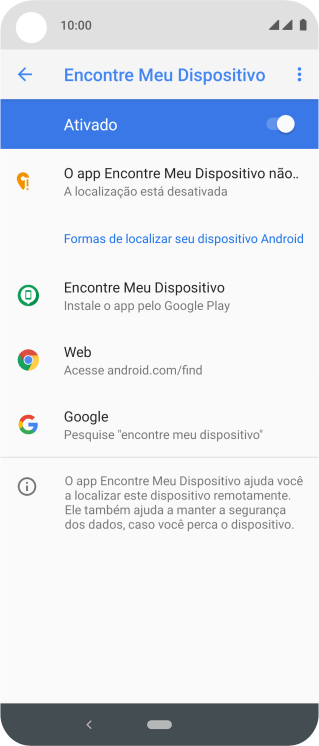 Pressione o indicador para ativar a função. Pressione o indicador para ativar a função.