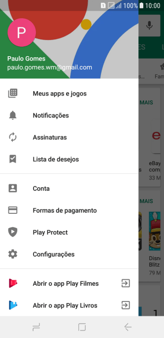 Pressione Configurações. Pressione Configurações.