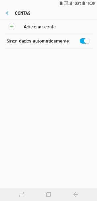 Pressione Adicionar conta. Pressione Adicionar conta.