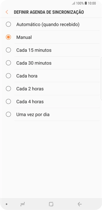 Pressione a configuração desejada. Pressione a configuração desejada.