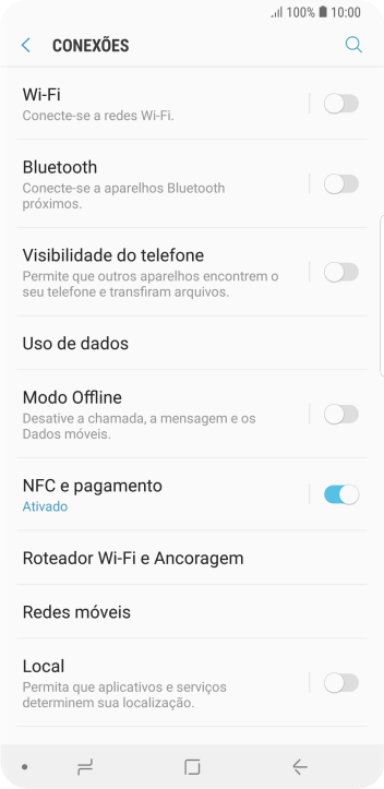 Pressione Redes móveis. Pressione Redes móveis.