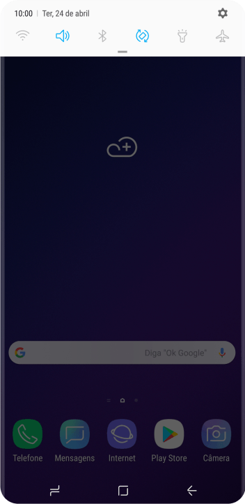 Pressione o ícone de configurações. Pressione o ícone de configurações.