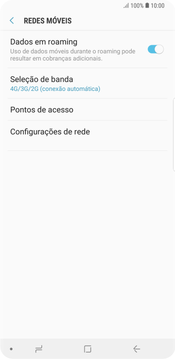 Pressione Configurações de rede. Pressione Configurações de rede.