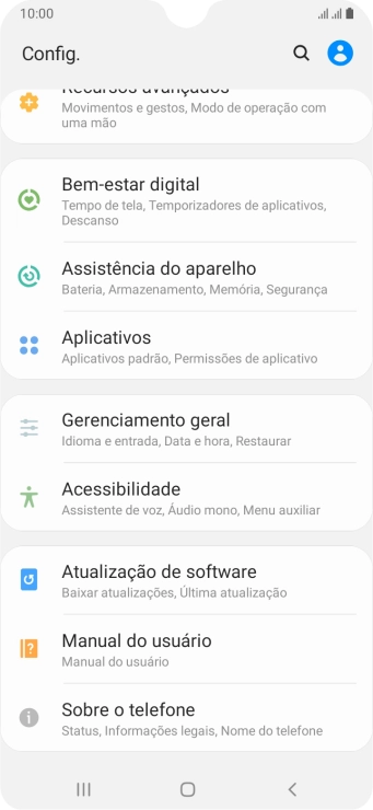 Pressione Gerenciamento geral. Pressione Gerenciamento geral.