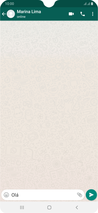 Pressione o ícone de enviar. Pressione o ícone de enviar.