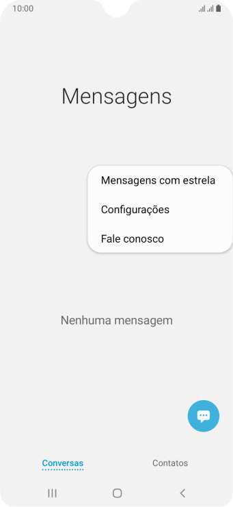 Pressione Configurações. Pressione Configurações.