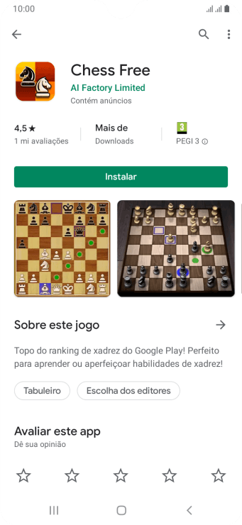 Pressione Instalar, e siga as indicações da tela para instalar o app. Pressione Instalar, e siga as indicações da tela para instalar o app.