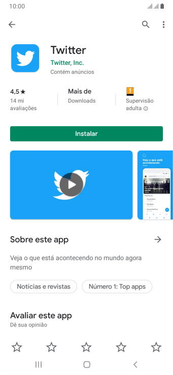 Pressione Instalar, e siga as indicações da tela para instalar o app. Pressione Instalar, e siga as indicações da tela para instalar o app.