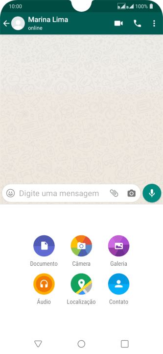 Pressione Galeria, e navegue até a pasta desejada. Pressione Galeria, e navegue até a pasta desejada.