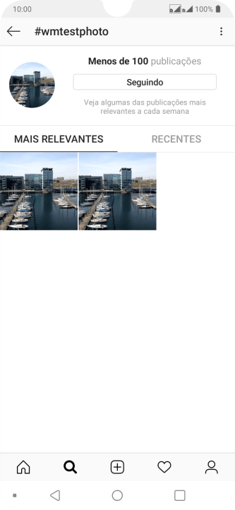 Pressione o ícone de novo post. Pressione o ícone de novo post.