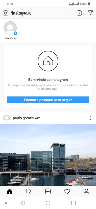 Pressione o ícone de busca. Pressione o ícone de busca.