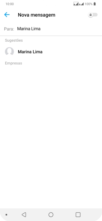 Pressione o contato desejado. Pressione o contato desejado.