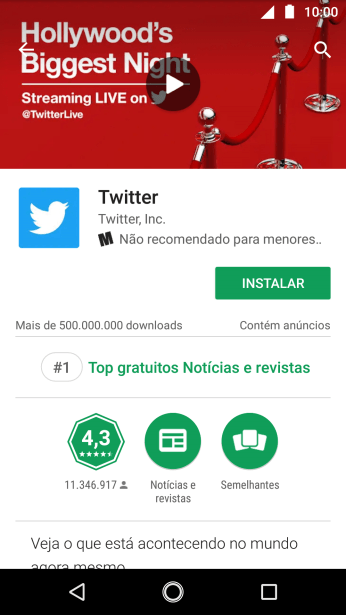 Pressione INSTALAR, e siga as indicações da tela para instalar o app. Pressione INSTALAR, e siga as indicações da tela para instalar o app.
