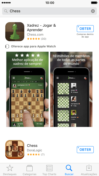 Pressione o app desejado. Pressione o app desejado.