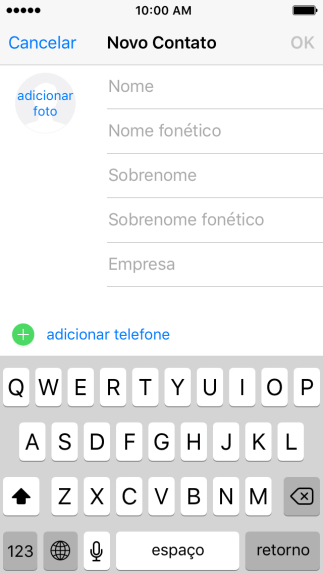 Pressione Nome, e digite o nome . Pressione Nome, e digite o nome .