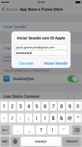 Pressione Iniciar Sessão. Pressione Iniciar Sessão.
