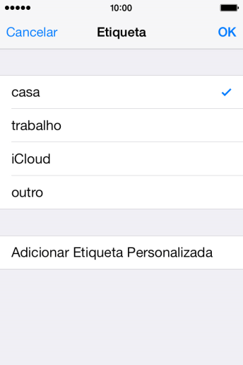 Pressione o tipo de e-mail desejado. Pressione o tipo de e-mail desejado.