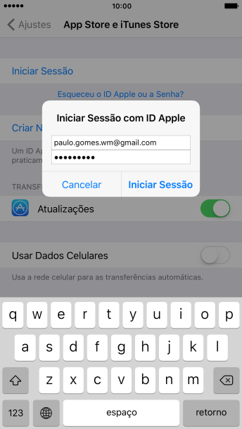 Pressione Iniciar Sessão. Pressione Iniciar Sessão.