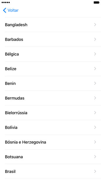 Pressione o país ou região desejados. Pressione o país ou região desejados.