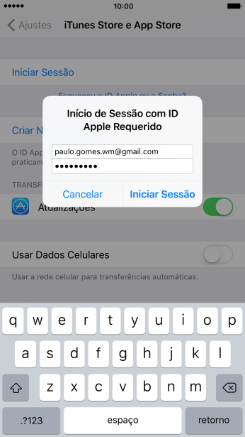 Pressione Iniciar Sessão. Pressione Iniciar Sessão.