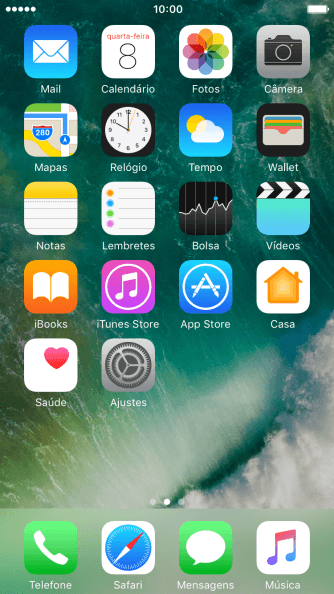 Pressione App Store. Pressione App Store.