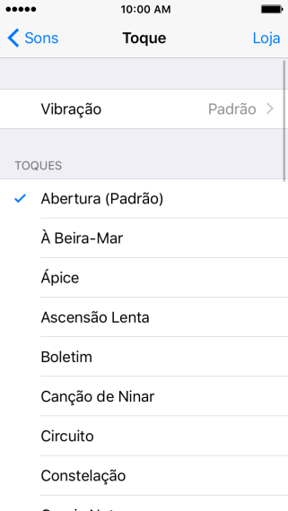 Pressione os toques desejados para escutá-los. Pressione os toques desejados para escutá-los.