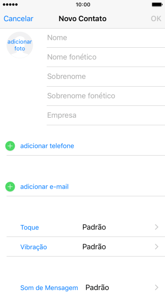 Pressione Nome, e digite o sobrenome . Pressione Nome, e digite o sobrenome .