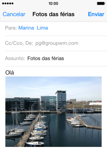 Pressione Enviar, quando você terminar de escrever seu e-mail. Pressione Enviar, quando você terminar de escrever seu e-mail.