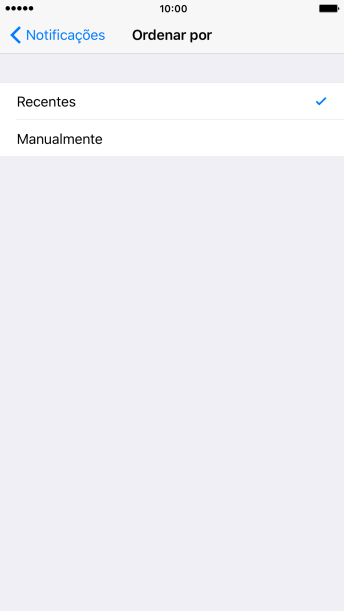 Pressione Recentes para selecionar as notificações de acordo com a hora. Pressione Recentes para selecionar as notificações de acordo com a hora.