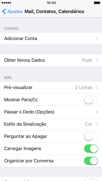 Pressione Adicionar Conta. Pressione Adicionar Conta.