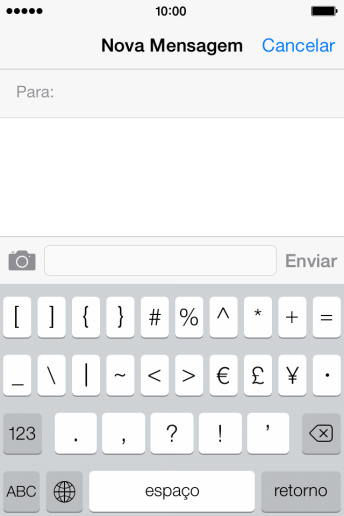 Pressione ABC para retornar ao teclado de letras. Pressione ABC para retornar ao teclado de letras.