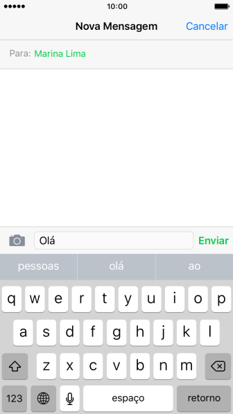 Pressione Enviar quando você terminar de digitar seu torpedo. Pressione Enviar quando você terminar de digitar seu torpedo.