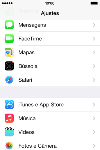 Pressione iTunes e App Store. Pressione iTunes e App Store.