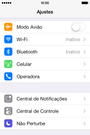 Pressione Central de Notificações. Pressione Central de Notificações.