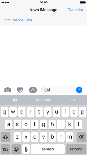 Pressione o ícone de adesivo, e siga as instruções da tela para adicionar um adesivo a sua iMessage. Pressione o ícone de adesivo, e siga as instruções da tela para adicionar um adesivo a sua iMessage.