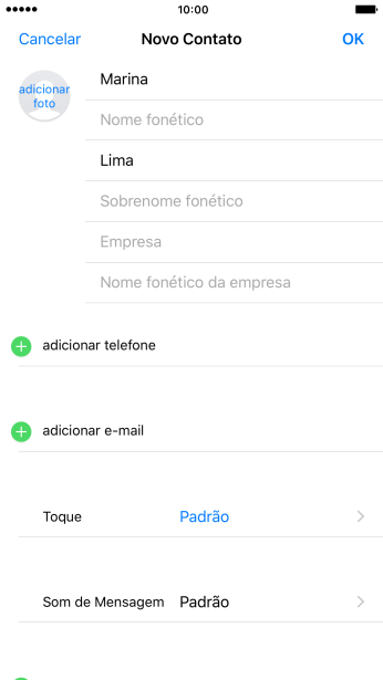 Pressione adicionar telefone. Pressione adicionar telefone.