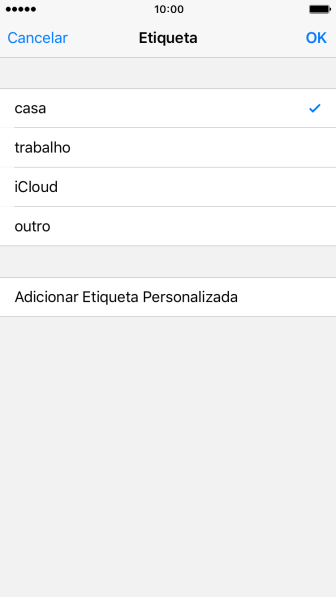 Pressione o tipo de e-mail desejado. Pressione o tipo de e-mail desejado.