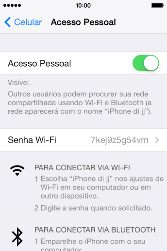 Pressione Senha Wi-Fi. Pressione Senha Wi-Fi.