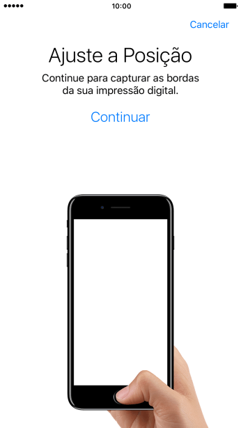 Pressione Continuar. Se você selecionou um código de bloqueio anteriormente, deve inserir um código opcional duas vezes seguidas. Pressione Continuar. Se você selecionou um código de bloqueio anteriormente, deve inserir um código opcional duas vezes seguidas.