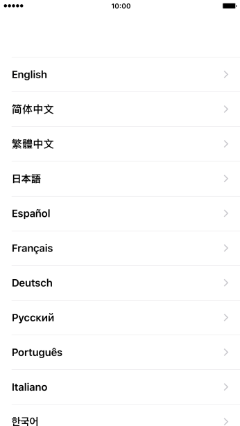 Pressione o idioma desejado. Pressione o idioma desejado.