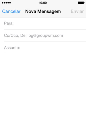 Pressione Para:, e digite as primeiras letras do destinatário. Pressione Para:, e digite as primeiras letras do destinatário.