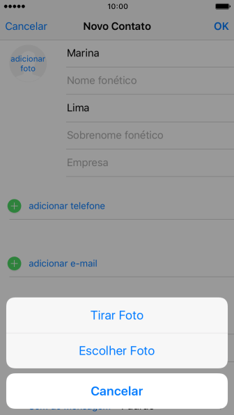 Pressione Escolher Foto, e navegue até a pasta desejada. Pressione Escolher Foto, e navegue até a pasta desejada.