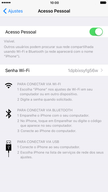 Pressione Senha Wi-Fi, e digite a senha desejada. Pressione Senha Wi-Fi, e digite a senha desejada.