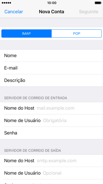 Pressione IMAP. Pressione IMAP.