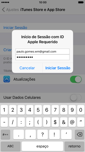 Pressione Iniciar Sessão. Pressione Iniciar Sessão.