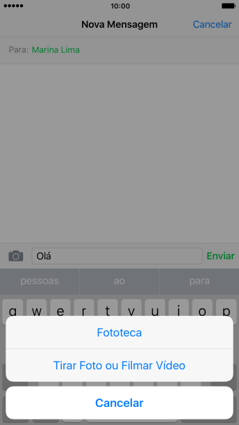 Pressione Fototeca, e navegue até a pasta desejada. Pressione Fototeca, e navegue até a pasta desejada.