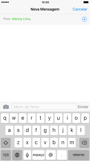 Pressioneo campo de escrever, e digite o texto da sua MMS. Pressioneo campo de escrever, e digite o texto da sua MMS.