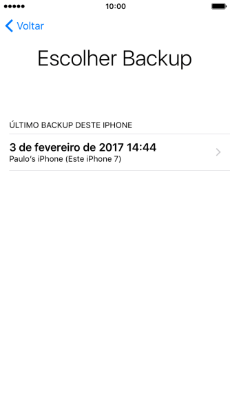 Pressione a cópia de segurança desejada, e aguarde enquanto o celular restaura o seu conteúdo anterior da cópia de segurança selecionada. Siga as indicações da tela para finalizar a ativação. Pressione a cópia de segurança desejada, e aguarde enquanto o celular restaura o seu conteúdo anterior da cópia de segurança selecionada. Siga as indicações da tela para finalizar a ativação.